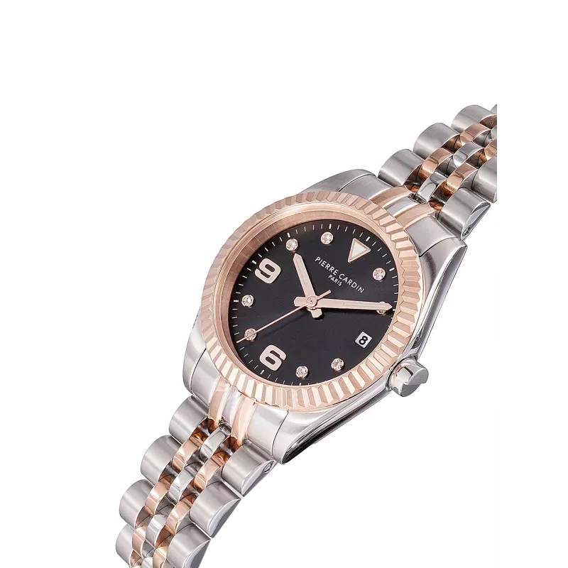 Pierre Cardin Moteriškas Laikrodis Montmartre CF.1012.MU.1 - 28mm Sidabrinis Nerūdijančio Plieno Tinklelis