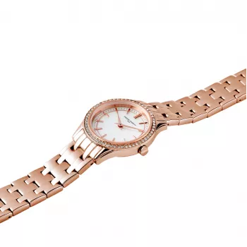 Pierre Cardin Moteriškas Laikrodis CF.0611.SC.RG - 30mm Rožinis Auksas Nerūdijantis Plienas Tinklelis