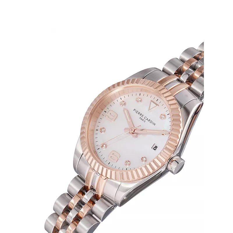 Pierre Cardin Women's Quartz Analog Watch CF.1012.MU (28mm) Silver Stainless Steel Milanese Mesh