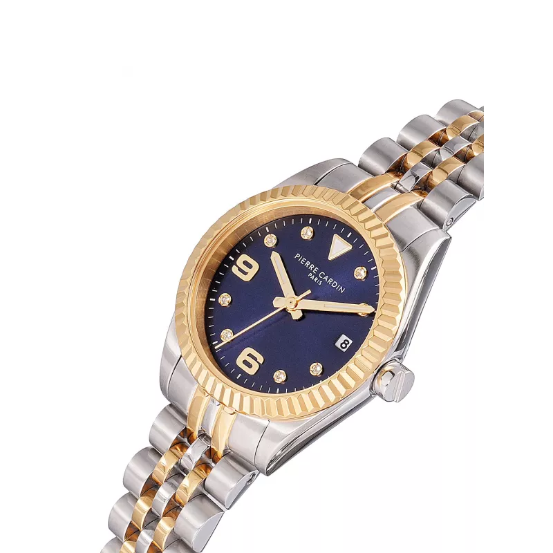 Pierre Cardin Moteriškas Laikrodis CF.1012.MU.3 - 28mm Sidabrinis Nerūdijančio Plieno Tinklelis