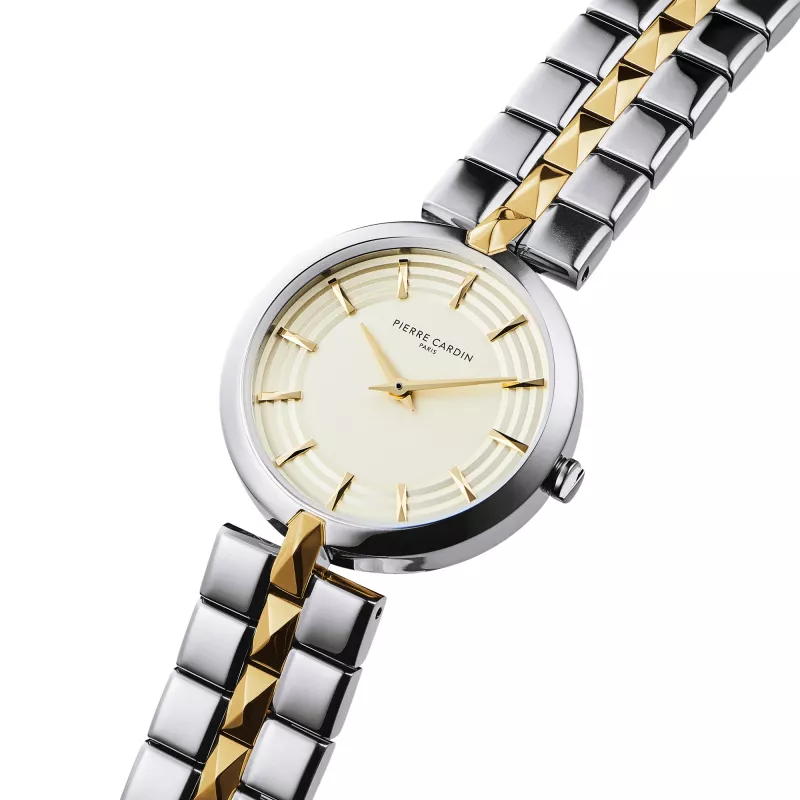 Pierre Cardin Moteriškas Laikrodis CF.0707.SU.G 32mm Sidabrinis Nerūdijančio Plieno Milano Apyrankė