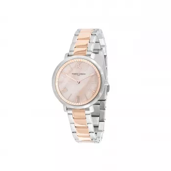 Pierre Cardin Moteriškas Laikrodis CBC.5006 32mm Nerūdijančio Plieno Kvarcinis Analoginis Baltas Ciferblatas Juoda Oda