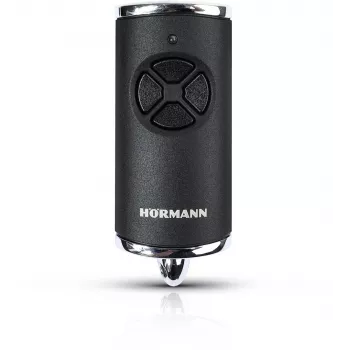 Hormann Pilot Hormann HSE 4 868MHz BiSecure rankinis siųstuvas (juodas, matinis, chromuoti mygtukai)