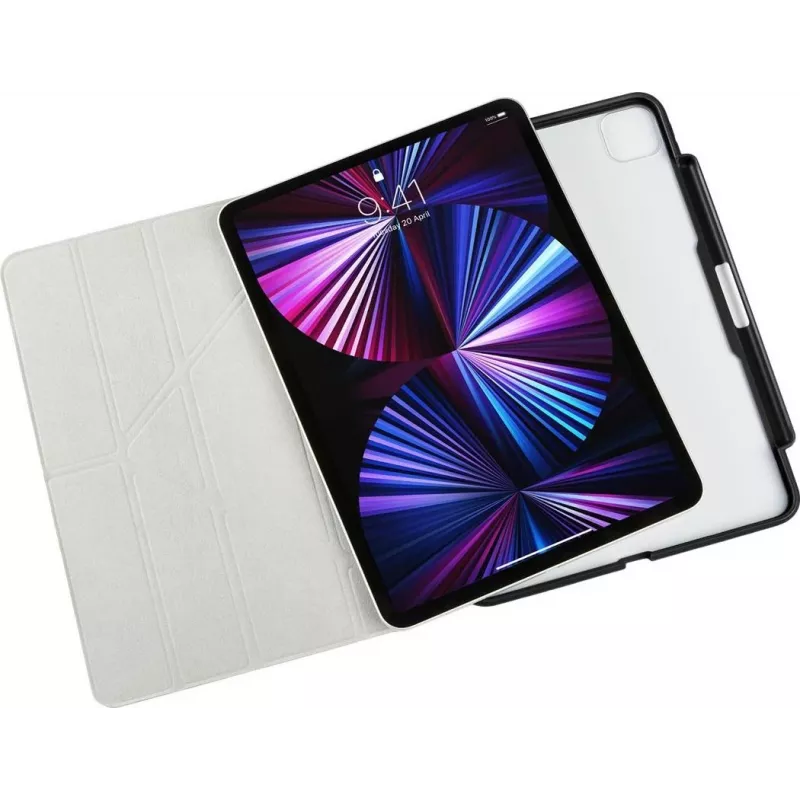 Pipetto Origami No3 Pencil Case, skirtas iPad Pro 11 (1st/2nd/3rd/4th Gen), juodos spalvos