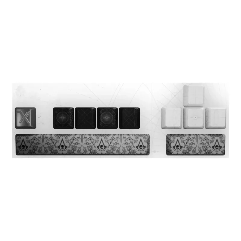 PIXMINDS Lexip Black Flag Resynced Tattoo Keycap Set mechaninei klaviatūrai
