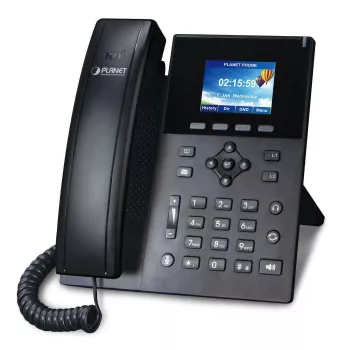 PLANET VIP-1260PT IP telefonas su 3MP kamera, 6 linijų LCD, juodos spalvos