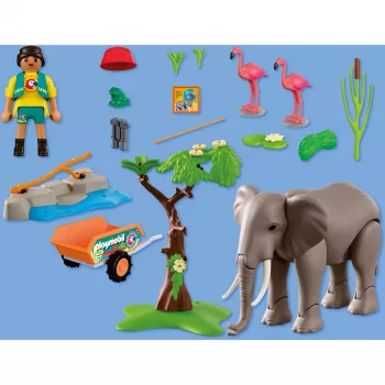 PLAYMOBIL 72068 Dramblys su gyvūnų prižiūrėtoju