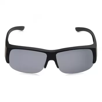 Polaroid Ancillaries PLD9007SDL5 Unisex Akiniai - Juodas Rėmelis, Pilki Poliarizuoti Lęšiai