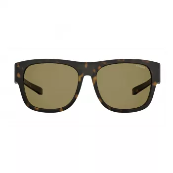 Polaroid Ancillaries PLD9010SN9P Unisex Rectangular Sunglasses - Black Frame Grey Polarized Lens