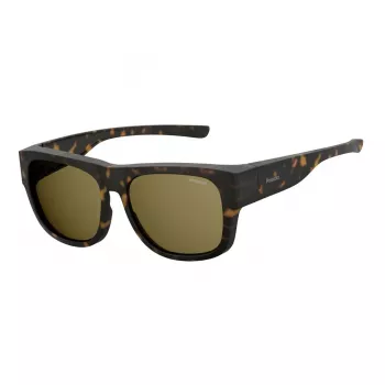 Polaroid Ancillaries PLD9010SN9P Unisex Rectangular Sunglasses - Black Frame Grey Polarized Lens