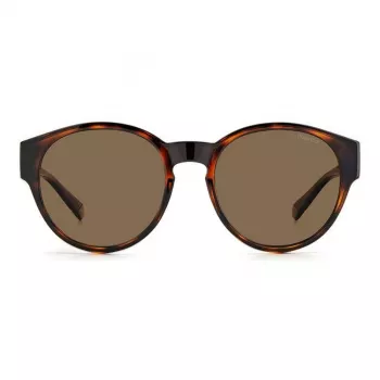 Polaroid Ancillaries PLD9017S086 Unisex Akiniai - Havana/Tortoise Rėmelis, Rudi Poliarizuoti Lęšiai
