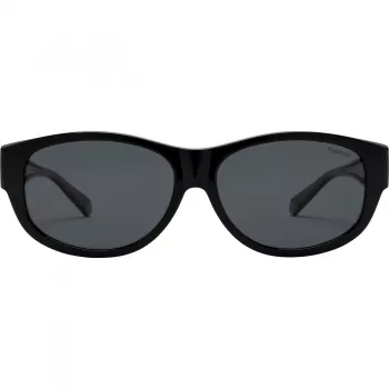 Polaroid Ancillaries PLD9020S08A Unisex Kids Sunglasses - Black Frame, Grey Polarized Lenses