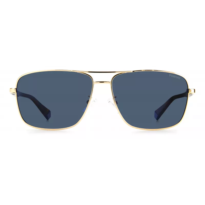 POLAROID PLD2119GSJ5GC Vyriški Aviator akiniai nuo saulės – Auksinis rėmelis, Žali poliarizuoti lęšiai