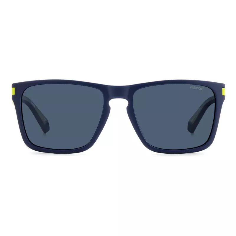 Polaroid PLD2139SFLL Unisex stačiakampiai akiniai nuo saulės – juodas rėmelis, pilki lęšiai 56mm