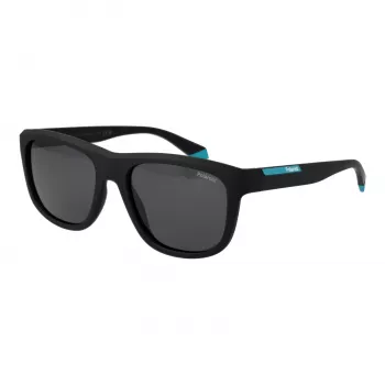 Polaroid PLD2163/S Unisex Akiniai - Juodas Rėmelis, Pilki Poliarizuoti Lęšiai - 54mm
