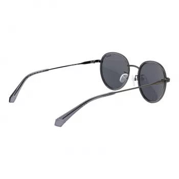 Polaroid PLD4173GSX51K Unisex Square Sunglasses - Black Frame Grey Polarized Lens 51mm