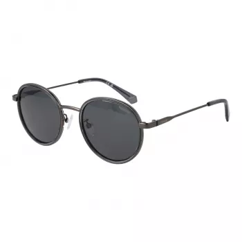 Polaroid PLD4173GSX51K Unisex Square Sunglasses - Black Frame Grey Polarized Lens 51mm