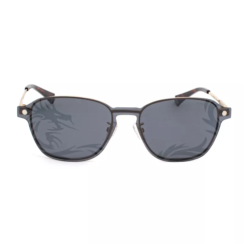 POLAROID PLD6119GCSJ5G Unisex Tiesioginiai Akiniai nuo Saulės - Havana Rėmelis, Pilki Poliarizuoti Lęšiai, 53mm