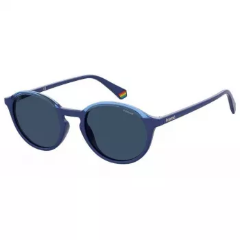 POLAROID PLD6125S-PJP Unisex Pilot Sunglasses - Black Frame, Grey Polarized Lens, 50mm
