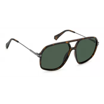 Polaroid PLD6182/S Unisex Sunglasses - Havana Tortoise Frame, Brown Polarized Lens, 59mm