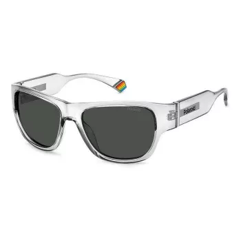 POLAROID PLD6197SKB7F5 Unisex Sunglasses Havana Brown Square Frame Brown Polarized Lens 55/18/130 mm