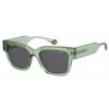 POLAROID PLD6198SXMC1E Unisex Square Sunglasses Havana 52mm