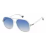 POLAROID PLD6217S2M4 Unisex stačiakampiai akiniai nuo saulės – juodas rėmelis, pilki lęšiai, 57 mm