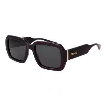 POLAROID PLD6223SX54B3 Unisex Rectangular Sunglasses - Havana Brown - 54/19/140 mm