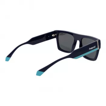 Polaroid PLD6224SX54PJ Unisex akiniai nuo saulės – juodas rėmelis, pilki poliarizuoti lęšiai, 54 mm