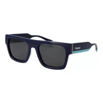Polaroid PLD6224SX54PJ Unisex akiniai nuo saulės – juodas rėmelis, pilki poliarizuoti lęšiai, 54 mm