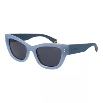 Polaroid PLD6237SX52MV Moteriški Akiniai Nuo Saulės – Juodas Rėmelis, Pilki Poliarizuoti Lęšiai, 52mm