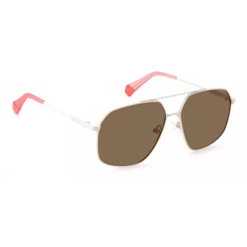 POLAROID Unisex PLD6173S10ASP Akiniai nuo saulės - Juodas stačiakampis rėmelis, pilki poliarizuoti lęšiai 58mm