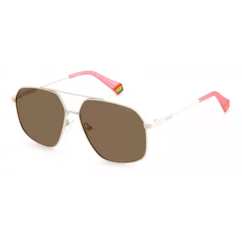 POLAROID Unisex PLD6173S10ASP Akiniai nuo saulės - Juodas stačiakampis rėmelis, pilki poliarizuoti lęšiai 58mm