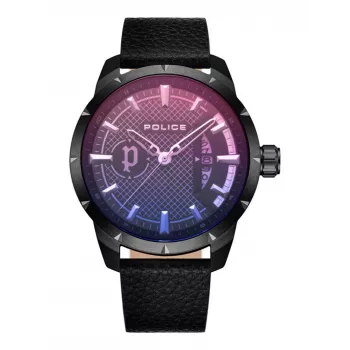 Police Vyrų Laikrodis Blaze Quartz Analoginis PEWJB2226901 45mm Juodas Nerūdijantis Plienas ir Oda