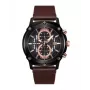 Police Vyriškas Chronografo Laikrodis R1451324001 – 46mm Nerūdijančio Plieno Korpusas, Mėlynas Ciferblatas, Ruda Odinė Apyrankė