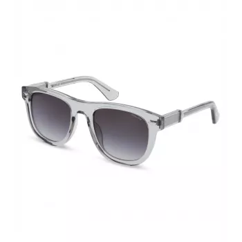 POLICE Vyriški stačiakampiai akiniai nuo saulės SPLL87M5203GU Havana Acetato rėmelis Žali polikarbonatiniai lęšiai 52mm