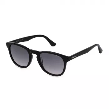 POLICE Vyriški Saulės akiniai SPLN85-520700 Havana Acetato Rėmelis Kvadratiniai Rudi Lęšiai 55mm