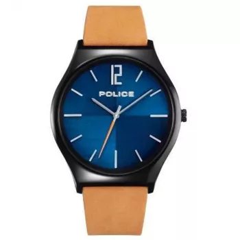 Police Vyrų Laikrodis PL15918JSB03 44mm Nerūdijantis Plienas Oda Juodas