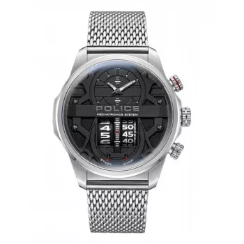 Police Vyrų Laikrodis Ranger II PEWJG0006504 44mm Mėlynas Ciferblatas Ruda Oda