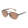 Police SPL1635594CP Unisex stačiakampiai akiniai nuo saulės Havana acetato rėmelis žali poliarizuoti lęšiai 55/19/140 mm