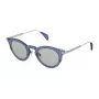 POLICE SPL624460579 Moteriški akiniai nuo saulės - blizgantis juodas acetatinis rėmelis, pilki polikarbonatiniai lęšiai, UV400 apsauga, 46 mm lęšio plotis