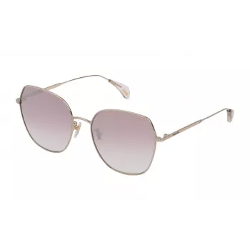 POLICE SPL93357SNCX Moteriški Akiniai nuo Saulės - Havana Acetato Rėmelis, Rudi Polikarbonato Lęšiai, 57 mm