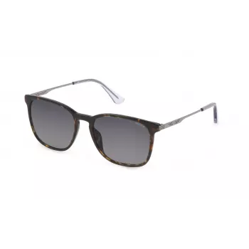 POLICE SPLD47-550752 Vyriški Akiniai Nuo Saulės Havana Acetato Rėmelis Rudi Polikarbonato Lęšiai 55mm
