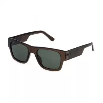 POLICE SPLP23M54M82P Vyriški poliarizuoti akiniai nuo saulės Havana acetato rėmelis žali lęšiai 54mm