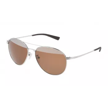 POLICE Unisex S8953V57579X Pilot Aviator Akiniai 57/15/145 mm Juodi Ginkliniai Pilki