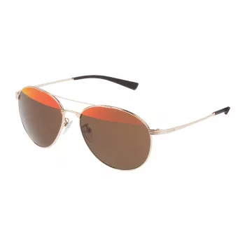 POLICE Unisex Sunglasses S8953V570300 Pilot Acetate Black Grey 57mm