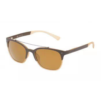 POLICE Unisex Akiniai SPL161537ESG Havana/Rudas Rėmas Žali Lęšiai 53mm