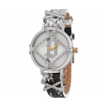 POLICE Women's PL16068BS-04 Quartz Analog Watch 34mm Stainless Steel Mesh Blue Dial