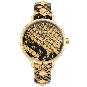 POLICE Women's Raho Quartz Analog Watch PEWLA2109702 36mm Black Leather