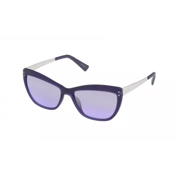POLICE Moteriški Akiniai nuo Saulės S197156899X – UV400 apsauga, 56 mm lęšiai, pilno rėmo acetatinis rėmelis